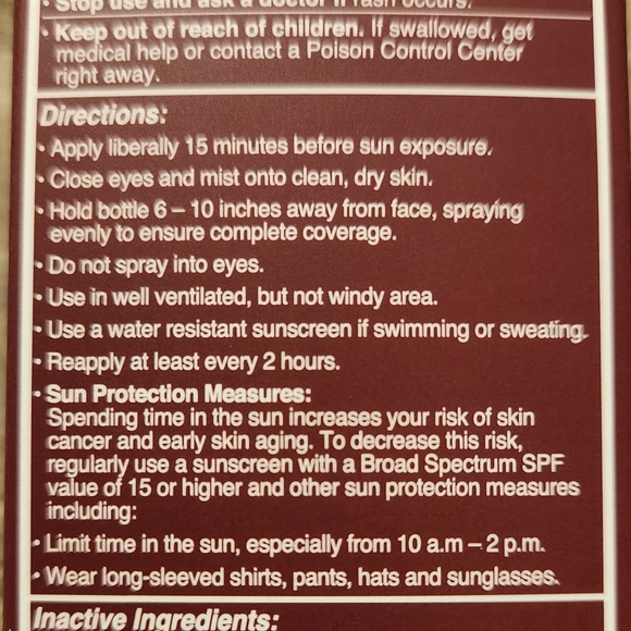 In the Know Broad Spectrum SPF 30 Sunscreen Setting Mist 3.3 oz Set of 2 New - Picture 11 of 11